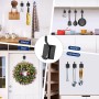 Oderra 4 PCS Ganchos Adhesivos para Pared, Colgadores Adhesivos Resistentes, perchas adhesivas fuertes para Armarios, Puertas,