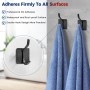 Oderra 4 PCS Ganchos Adhesivos para Pared, Colgadores Adhesivos Resistentes, perchas adhesivas fuertes para Armarios, Puertas,