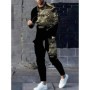 Conjunto de cuello redondo de manga larga para hombre, moda urbana urb