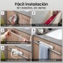 FCINNOVA® Toalleros de Baño Sin Taladro 39CM | Acero Inoxidable Cepillado 304 | Toallero Adhesivo Baño con Doble Sistema de