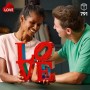 LEGO Art Love Maqueta 3D para Construir para Adultos, Regalo para Parejas en San Valentín o Día de la Madre, Letras de