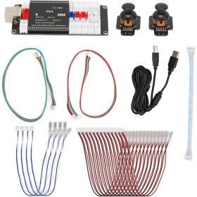 XTevu Arcade Encoder, QM070904 USB Game Controller No Delay DIY Code Board with 3D Analog Joystick Sensor Compatible with PS4