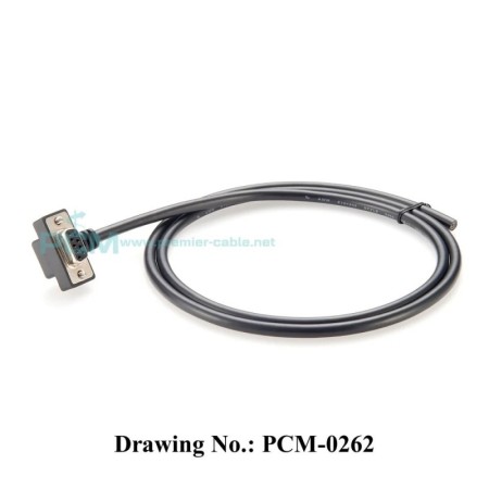 Cable de interfaz serie DB9 RS232 de ángulo arriba/abajo, cable de pue
