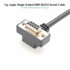 Cable de interfaz serie DB9 RS232 de ángulo arriba/abajo, cable de pue