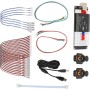 XTevu Arcade Encoder, QM070904 USB Game Controller No Delay DIY Code Board with 3D Analog Joystick Sensor Compatible with PS4