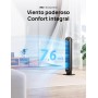 Dreo 20dB Silent Standing Fan, Tower Fans with Speed of 7.6m/s, 4 Speeds, 90° Rotation, 8 Hour Timer, LED Display and Remote
