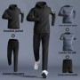Conjunto de ropa deportiva de secado rápido para hombre, chaqueta de c