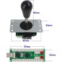 SJ@JX Arcade Game 2 Player Controller DIY Kit Buttons Cherry MX Mechanical Keyboard Black Switch Matt Frosted 8 Way Fighting