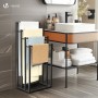 VOUNOT® Toallero de Pie de 3 Niveles Toallero Escalera con 3 Barras para Colgar Toallas Toallero Múltiple Triple de Metal