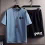 Trajes cortos de verano para hombre, conjuntos deportivos para hombre,