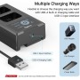 SMALLRIG Baterías de Repuesto para Cámara Compatible con NP-FW50 (2Pack) y Cargador de Pantalla LCD para Sony