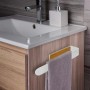 Toalleros De Baño Sin Taladro Adhesivo Negro Bambu Toallero Pared Soporte Toallas Baño 30 cm Cocina Lavabo Porta Toallas