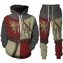 Traje con capucha estampado 3D para hombre, caballero Retro, otoño, nu