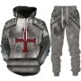 Traje con capucha estampado 3D para hombre, caballero Retro, otoño, nu