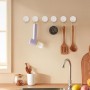 10 Piezas Gancho Toalla Baño Adhesivo,ABS Colgador Toallas Baño Sin Agujeros,Colgador Toalla Bano Adhesivo,Colgadores Adhesivos