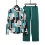 Conjunto de camisa de manga larga para hombre, conjunto de camisa y pa