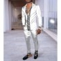Traje de camisa con estampado 3D para hombre, conjunto de 2 piezas de 