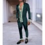 Traje de camisa con estampado 3D para hombre, conjunto de 2 piezas de 