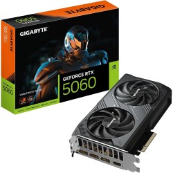 Gigabyte GeForce RTX 5060 WINDFORCE OC 8G Tarjeta Gráfica - 8GB GDDR7, 128bit, PCI-E 5.0, 2512 MHz Frecuencia del núcleo, 3 x Gigabyte GeForce RTX 5060 WINDFORCE OC 8G Tarjeta Gráfica - 8GB GDDR7, 128bit, PCI-E 5.0, 2512 MHz Frecuencia del núcleo, 3 x