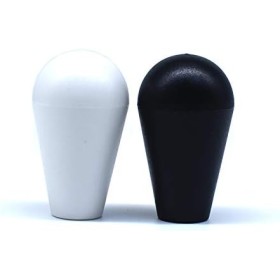 Arcity 2pcs Arcade Joystick Oval Bat Top Topper Ball Top Handle Knob American Type Black and White for Zippy SANWA SEIMITSU