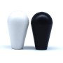 Arcity 2pcs Arcade Joystick Oval Bat Top Topper Ball Top Handle Knob American Type Black and White for Zippy SANWA SEIMITSU