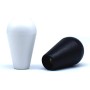 Arcity 2pcs Arcade Joystick Oval Bat Top Topper Ball Top Handle Knob American Type Black and White for Zippy SANWA SEIMITSU