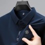 Nueva camisa de manga corta informal de negocios para hombre con insig