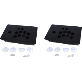 rieder 2 carcasas de panel acrílico Arcade Joystick para máquinas tragamonedas Arcade, DIY, se puede instalar el botón de