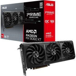 ASUS Prime Radeon RX 9060 XT 16 GB GDDR6 OC Edition, Tarjeta gráfica, PCIe 5.0, HDMI/DP 2.1, diseño de 2.5 Ranuras, Ventiladores ASUS Prime Radeon RX 9060 XT 16 GB GDDR6 OC Edition, Tarjeta gráfica, PCIe 5.0, HDMI/DP 2.1, diseño de 2.5 Ranuras, Ventiladores