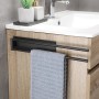 OETAMS Toallero Sin Taladro Baño Giratorio 180°, 304 Acero Inoxidable Toallero de Baño Adhesivo, Toalleros de Baño Pared Plata