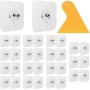 Wisebom 30 Piezas Tornillos Adhesivos Desmontables Clavos Colgantes Autoadhesivos Ganchos Adhesivos Transparentes Tornillos