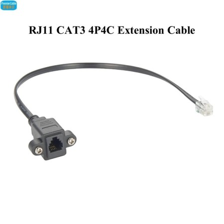 Cable de extensión convertidor RJ11 RJ10 RJ9 4P4C macho a hembra monta