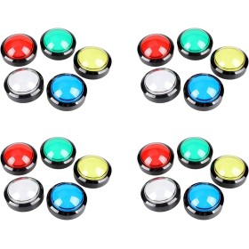 Fivetwofive 20 x 60mm Arcade Buttons 2.36 Inch LED Push Button with Micro Switch for Arcade Machine Video Game Console