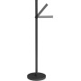 Minismus Portarrollos Papel Higiénico de Pie Negro - Soporte para 4 Rollos con Almacenaje - Dispensador Estable y Elegante -