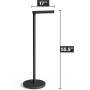 Minismus Portarrollos Papel Higiénico de Pie Negro - Soporte para 4 Rollos con Almacenaje - Dispensador Estable y Elegante -