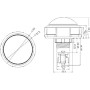 Fivetwofive 20 x 60mm Arcade Buttons 2.36 Inch LED Push Button with Micro Switch for Arcade Machine Video Game Console