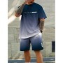 Camiseta informal de verano para hombre, conjunto de pantalones cortos