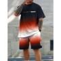 Camiseta informal de verano para hombre, conjunto de pantalones cortos