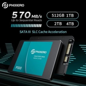 PHIXERO SSD HDD 2,5 disco duro SSD 1TB 2TB 512GB 128GB 256GB HD SATA 4