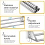 ZFOEFO Toallero Extensible 34,5-62 cm, Toalleros de Baño sin Taladro de 3 Barras, Colgador Toalla Baño Adhesivo con 4 Ganchos y