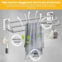 ZFOEFO Toallero Extensible 34,5-62 cm, Toalleros de Baño sin Taladro de 3 Barras, Colgador Toalla Baño Adhesivo con 4 Ganchos y