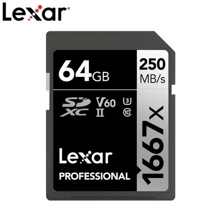 Tarjeta SD Lexar Clase 10 V10 V30 V60 V90 U3 UHS-II 32GB 64GB 128GB 25