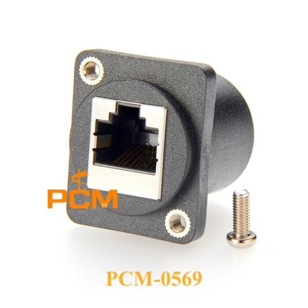 Conector de paso RJ45 del módulo tipo D, adaptador de interfaz de red 