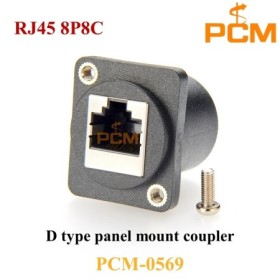 Conector de paso RJ45 del módulo tipo D, adaptador de interfaz de red 