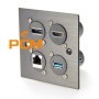 Conector de paso RJ45 del módulo tipo D, adaptador de interfaz de red 