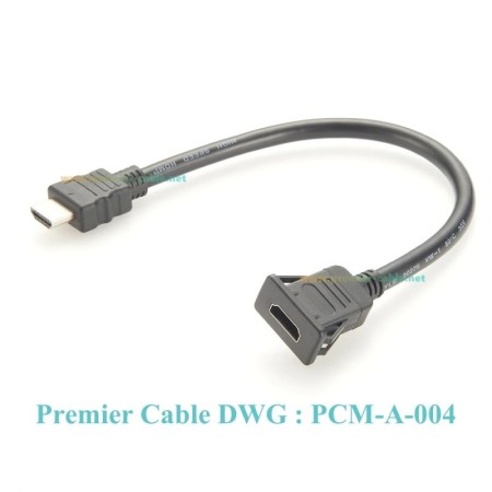 Montaje en Panel a presión HDMI 2,0 Cable de extensión macho a hembra 