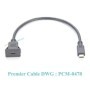 Cable de montaje empotrado cuadrado USB tipo C 3,1, 10Gbps, USB C mach
