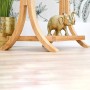 Toallero de Pie para Baño con Estante y 3 Colgadores para Toallas, Soporte de Toallas Múltiple para Baño de Bambú, Ideal para el
