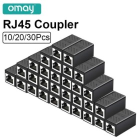 Extensor de cable Ethernet de 10/20/30 piezas, acoplador RJ45 cat6, co
