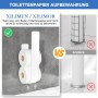 XILIMOR Portarrollos Papel Higienico Negro, Soporte Papel Higienico, Portarrollos de Papel Higiénico de Repuesto 3 Rollos,